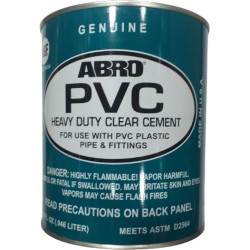 ABRO PVC Heavy Duty Clear Cement 32 FL.OZ