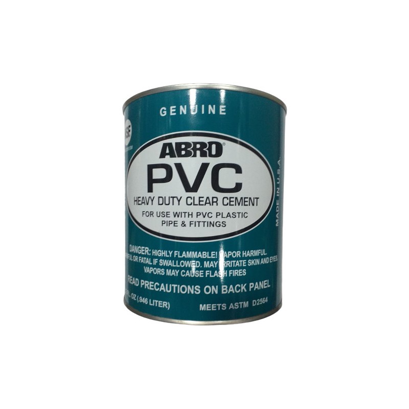 ABRO PVC Heavy Duty Clear Cement 32 FL.OZ