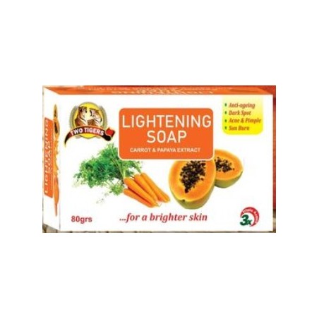 Two Tigers Lightening Carrot & Papaya Soap 200g
