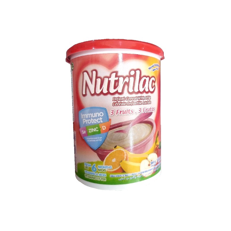Nutrilac Infant Cereal With Milk 3 Fruits 360g