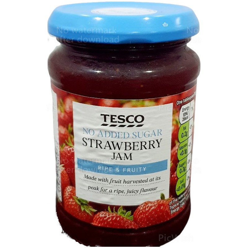 Tesco No Added Sugar Strawberry Jam 340g
