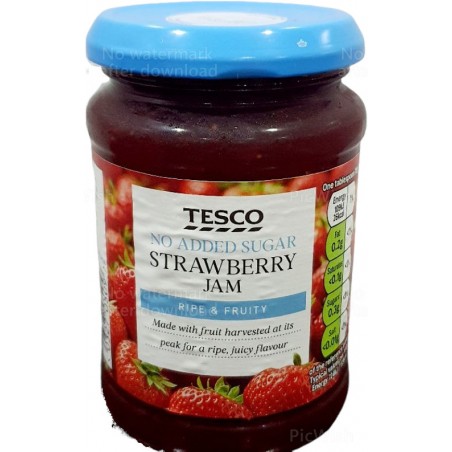 Tesco No Added Sugar Strawberry Jam 340g